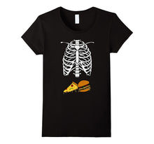 Pizza Hamburger Skeleton T-Shirt Pregnancy Costume Halloween