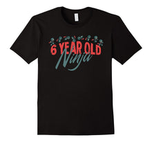 6 Years Old 6th Birthday Tshirt - Cute Ninja Tee for Boys