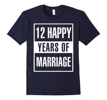12th Wedding Anniversary Gift Idea Husband and Wife T-Shirt