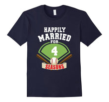 4th Wedding Anniversary T-Shirt Baseball Couple Gift Shirt
