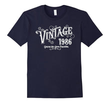 1986 Vintage Age Birth Year Print Graphic T Shirt