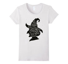 Halloween Grungy Card With Witch in Hat and Quote T-Shirt
