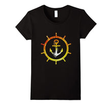 Bright Anchor Helm Navy Nautical Theme Boat Lover T-Shirt