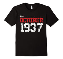 Est October 1937 Shirt 80th Birthday Gifts TShirt