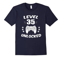 Level 35 Unlocked Gamer Shirt 35 Yrs Old Bday 35th Birthday