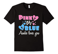 Gender Reveal Party T Shirts Aunt Auntie Pink Blue Love You