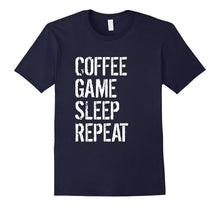 Funny Gamer Gift Shirt - Coffee Game Sleep Repeat T-Shirt