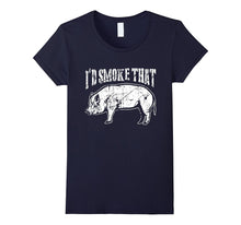 I'd Smoke That BBQ Pork Low and Slow Pig T-Shirt RETRO