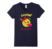 Cousin of the Birthday Girl Emoji Birthday Party Tee Shirt