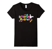 Happy Easter T-Shirt With Bunnies Eggs Flowers Carrots