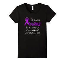 I Wear Purple for Drug Overdose Awareness Ribbon T-Shirt