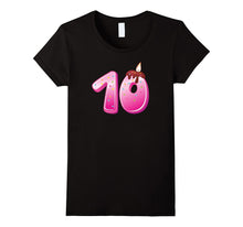 10th Birthday Shirt Birthday Girl 10 Chocolate Candle TShirt