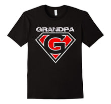 Mens Grandpa Super Hero Best Father Day Gift Tee for Grandfather