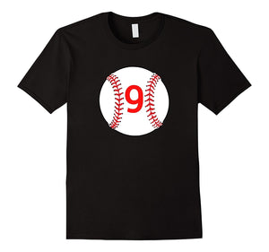 "#9 Birthday Baseball" Birthday T Shirt