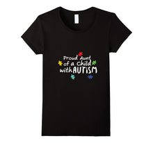 Proud Aunt Autism Awareness T Shirt Puzzle Ribbon Gift