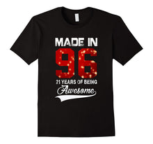 21st Birthday Gift T-Shirt Made in 1996 Awesome 21 Years Old