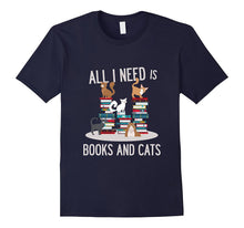 FUNNY BOOKS AND CATS T-Shirt Book Lovers Cat Gift