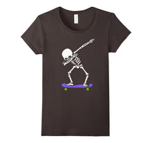 Halloween Dabbing Skeleton SKATEBOARD T-Shirt Dab Skater Tee
