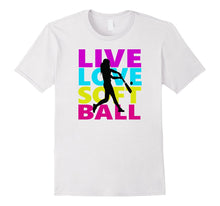 Live Love Softball Tshirt Girls Women Gift Idea