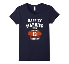 13th Wedding Anniversary T-Shirt Football Couple Gift Shirt