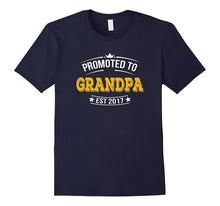 Mens Promoted to Grandpa Est 2017 Grandma Grandpa Shirts