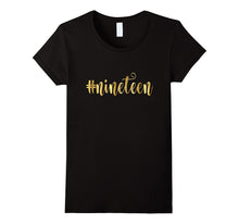 19th Birthday Shirt Gift Gold Hashtag Nineteen 19 Daughter