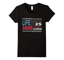 25th Birthday T-Shirt Born in 1992 Life Begins at 25