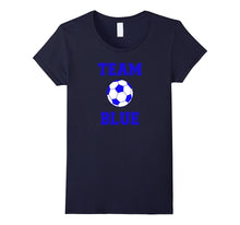 Team Blue Boy Soccer Ball T-Shirt Gender Reveal Party Time
