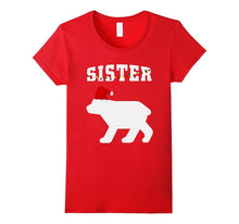 Sister Bear With Santa Hat Christmas Pajama Matching T-Shirt