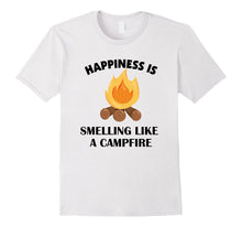 Happiness Is Smelling Like a Campfire T-Shirt Funny Camping