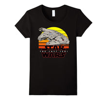 Star Wars Last Jedi Millennium Falcon Retro Logo T-Shirt
