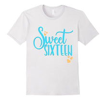 16th Birthday Shirt Gift Teen Sweet Sixteen 16 Peach Aqua