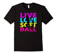 Live Love Softball Tshirt Girls Women Gift Idea