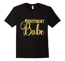 Birthday Babe Shirt Gift Girly Gold Heart Wife Sister Bestie