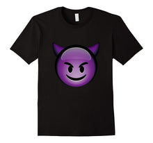 Devil Smily Face Emoji T-Shirt Emoticon Funny Tshirt.