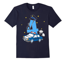 4th Birthday Cute Police Kids T-Shirt Police Car Children
