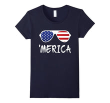 Merica Sunglasses T-Shirt Patriotic Fourth of July Gift