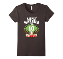 10th Wedding Anniversary T-Shirt Baseball Couple Gift Shirt