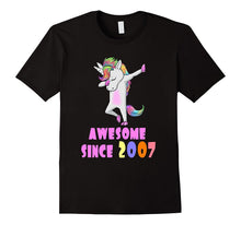 Awesome Since 2007 Birthday Girl Unicorn Dab Tshirt