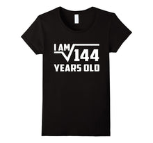 Square Root of 144 Shirt Best Gifts for 12 Year Old Boy,Girl