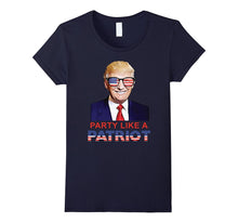 Party Like a Patriot Donald Trump in Sunglasses USA T-Shirt