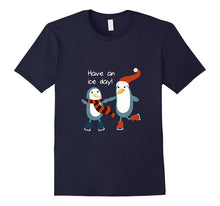 Ice Skating T-Shirt, Hocky Figure Skate Fun Cute Penguin Tee