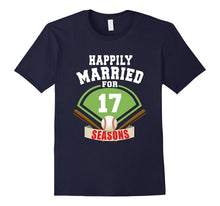 17th Wedding Anniversary T-Shirt Baseball Couple Gift Shirt