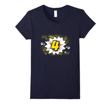 4th Birthday T-Shirt Boy Girl Comics 4 Party Fun Cartoon Tee