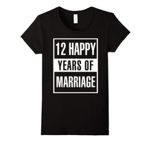 12th Wedding Anniversary Gift Idea Husband and Wife T-Shirt