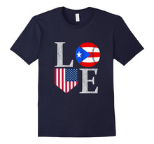 Puerto Rican Love Baseball Home USA Boricua Flag Ball Shirt