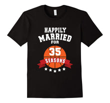 35th Wedding Anniversary T-Shirt Basketball Couple Gift Tee