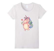 Cute Chubby Unicorn With a Rose T-Shirt