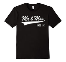 10th Wedding Anniversary Gift Mr and Mrs Since 2007 Tshirt