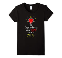 2nd Wedding Anniversary T-Shirt Turning Me on Since 2015
